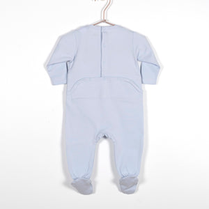 KARL LAGERFELD BABY BOY BACKSNAP LOGO FOOTIE