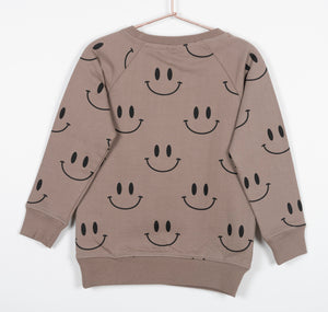 Lilly+Sid Smiley Sweatshirt Stone Color Super Comfortable