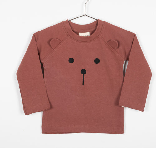 Lilly+Sid Brown Bear Top Brick Color Super Comfortable