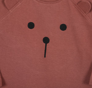 Lilly+Sid Brown Bear Top Brick Color Super Comfortable