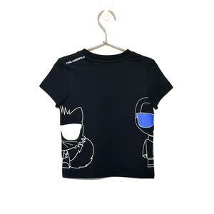 KARL LAGERFELD BOY TEE KARL 7 BAD CAT FRONT & BACK