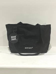 Fashion tote bag with Embroidered “Never Shape“ Logo