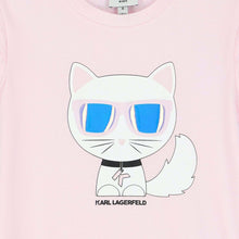 Load image into Gallery viewer, KARL LAGERFELD GIRLS DRESS CHOUPETTE GRAPHIC CAT PATTERN