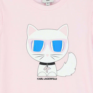 KARL LAGERFELD GIRLS DRESS CHOUPETTE GRAPHIC CAT PATTERN