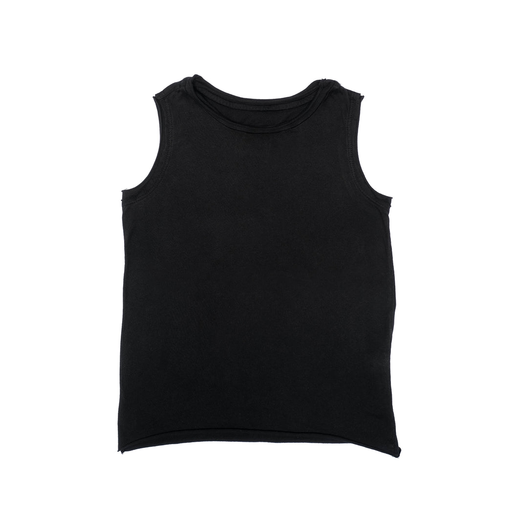 BeMi Raw Edge Tank Top Zebra Black