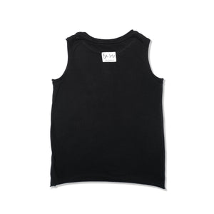 BeMi Raw Edge Tank Top Zebra Black