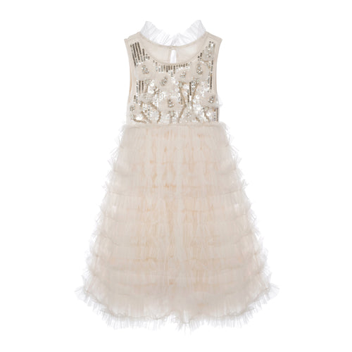 Petite Adele Embroidery Tulle Dress