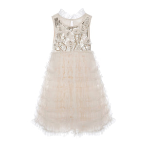 Petite Adele Embroidery Tulle Dress