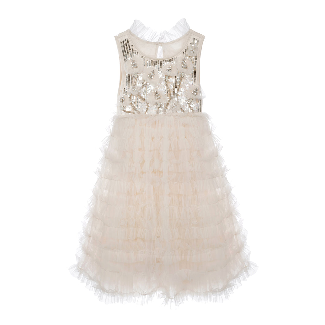 Petite Adele Embroidery Tulle Dress