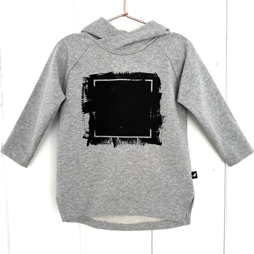 Mói Melange Hoodie with graffiti spray pattern