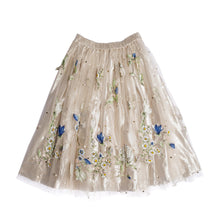 Load image into Gallery viewer, Hand Made, Lurex &amp;Tulle Skirt With Applioue &amp; Hand Embroidery