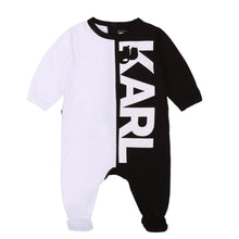 Load image into Gallery viewer, KARL LAGERFELD BABY BOY COLORBLOCK BACKSNAP FOOTIE W/LOGO