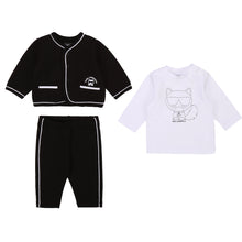 Load image into Gallery viewer, KARL LAGERFELD BABY GIRL 3 PC SET TSHIRT &amp; FRENCH TERRY SET