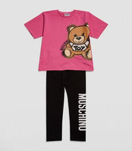 Load image into Gallery viewer, MOSCHINO KID-TEEN
PINK TEDDY BEAR LOGO T-SHIRT