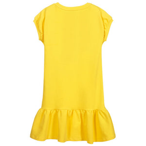 MOSCHINO KID-TEEN
YELLOW LOGO DRESS